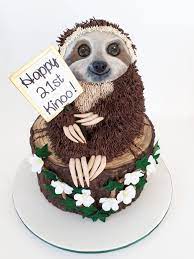 Send birthday cake with name to your love ones online for free. J Poppet Sloth Birthday Cake Facebook