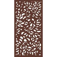 Modinex 6 Ft X 3 Ft Espresso Brown Decorative Composite Fence Panel In The Botanical Design Usamod4e The Home Depot Decorative Fence Panels Fence Panels Decorative Screen Panels