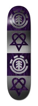 Nice deep concave, steep nose, moderate tail help make this deck skate so well. Element Bam Margera Heartagram Quad Deck 8 00