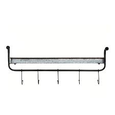 Maybe you would like to learn more about one of these? Pinnacle Rustic Galvanized Metal Wall Shelf Storage With Hooks