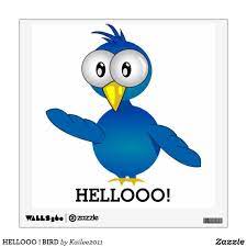 Hellooo Bird Wall Decal Zazzle Com In 2020 Bird Wall Decals Custom Wall Decal Wall Decals