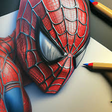 Spider-Man, pencil drawing, high …" — image created in Shedevrum