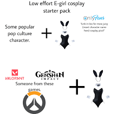 Low effort E-girl cosplay starter pack : rstarterpacks