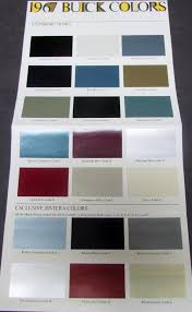 1967 Buick Full Line Color Paint Chips Sales Brochure