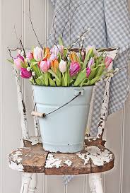 Spring tin pail floral pattern. 31 Best Easter Flowers And Centerpieces Floral Arrangements For Your Easter Table