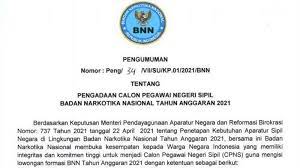 Pengumuman seleksi cpns dan pppk non guru kota cilegon 2021 · jadwal skd cpns kota cilegon pertitik. Link Download Pdf Rincian Formasi Cpns Bnn 2021 Baca Ini Persyaratan Dan Cara Pendaftaran Tribunsumsel Com