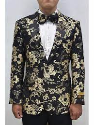Sku Mo850 Alberto Nardoni Brand Mens Gold Black Mens Prom Blazer Fashion Sport Coat Matching Bowti Black And Gold Jacket Boys Prom Suits Dinner Jacket