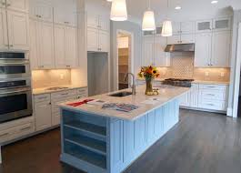 Kitchen white cabinets blue island. 33 Blue And White Kitchens Design Ideas Designing Idea