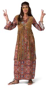 Kostüme outfits im 80er jahre style buttinette fasnachtsshop. Flower Power Kostum Damen Hippie Kleid Mit Weste Grosse Grossen