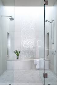 Waterfall Effect With Tile Combo Of Shower And Tub As A Wet Room Bathroom Interior Design Bathroom Interior Bathroom Remodel Shower
