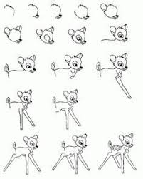 Draw Bambi Step By Step Disney Characters Cartoons Draw Disney Drawings Cartoon Drawings Stitch Drawing