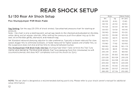 Rear Shock Setup Sj 130 Rear Air Shock Setup Fox