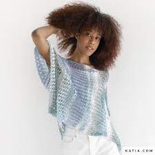 Find up to 42 patterns for simple, clean pieces in the katia baby 98 magazine. Poncho Woman Spring Summer Models Patterns Katia Com