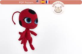 Drawsocute learn #howtodraw cute plagg, a miraculous cat kwami easy, step by step drawing tutorial. Ladybug Amigurumi Crochet Pattern Pdf Step By Step Photo Etsy