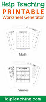 Free Printable Math Worksheet And Game Generators Printable Math Worksheets Free Printable Math Worksheets Free Math Worksheets