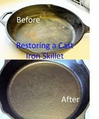 Easy Step By Step Guide To Restoring A Cast Iron Skillet Everyone Needs A Cast Iron Skil Cleaning Cast Iron Pans Cleaning Cast Iron Skillet Cast Iron Cleaning