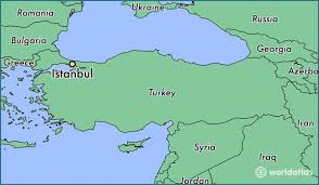 En la turquía el río más largo es el kizilirmak, el lago más grande es van, y la punta más alta es monte ararat. Istambul Turquia Mapa Mapa De Istambul E Nos Paises Vizinhos Turquia