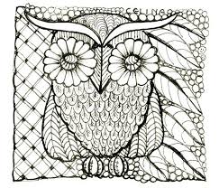 Pin By Debbi Anderson On Coloring For Adults Bird Coloring Pages Black And White Owl Zentangle Artwork