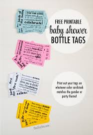 Free Printable Baby Shower Bottle Tags The Chic Site Rachel Hollis Instantly download these free pale pink baby shower printables in stripes and polkadots!