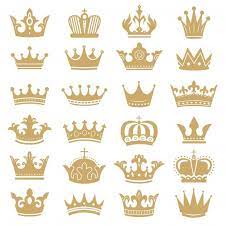 Gold Crown Silhouette Royal Crowns Coronation King And Luxury Queen Tiara Silhouettes Icons Set Crown Silhouette Royal Crowns Gold Crown