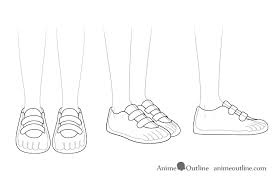 Real time drawing of cartoon shoes.this time it is the front view! How To Draw Anime Shoes Step By Step Animeoutline