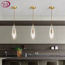 Youlaike Modern Single Light Dining Room Bedroom Living Room Pendant Light Clear Glass Pendant Lamp Kitchen Island Bar Hanglamp Pendant Lights Aliexpress