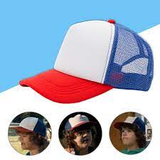 Red White Blue Dustin Hat Snapback Mesh Baseball Cap Trucker Hat Wish