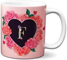 Download the perfect alphabet pictures. Jemiz Alphabet F Initial Letter F Rose Heart Designer Colourful Tea Coffee Ceramic Coffee Mug Price In India Buy Jemiz Alphabet F Initial Letter F Rose Heart Designer Colourful Tea Coffee