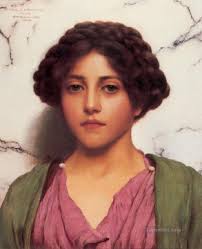 Leisure Hours Neoclassicist lady John William Godward Painting for Sale