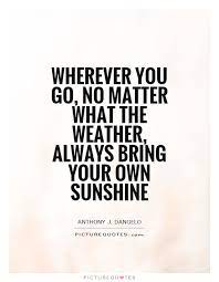 Wherever You Go No Matter What The Weather Always Bring Your Picture Quotes