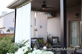 No Blow Diy Outdoor Curtains The Project Addict Outdoor Curtains Outdoor Privacy Privacy Screen Outdoor
