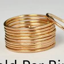 Bagues empilables en laiton unique, bague bimétallique, bague hippie,  bagues Boho, bagues uniques pour elle, bagues Dew Drop, bague mince, bagues  boho