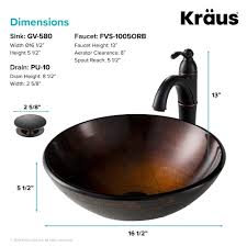 kraus glass vessel sink, bathroom