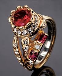 This Beautiful Gemstone Is So Rare That One Red Beryl Crystal Is Found For Every 150 000 Diamonds Beryl Ring Red Beryl Gems Jewelry