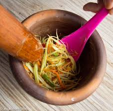 Thai Papaya Salat Som Tam Rezept Rezept Papaya Salat Rezepte Salat