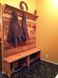 Pallet Wall Boot Bench Horse Shoe Coat Rack Diy Pallet Furniture Pallet Furniture Home Decor