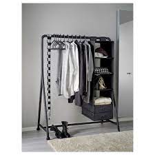 turbo حامل ملابس داخلي خارجي أسود 117x59 سم ikea