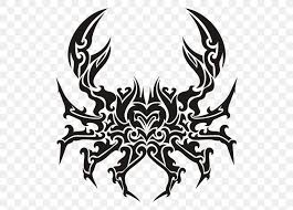 This cancer tattoo utilizes the small minimalist mark as the base of the design, but it also adds space elements like the moon and a star to tie it in with astrology. Polynesia Crab Tattoo Cancer Zodiac Png 600x590px Polynesia Astrological Sign Astrology Black And White Cancer Download