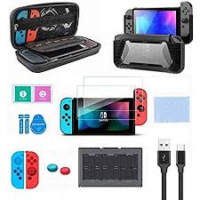 Sold and shipped by eforcity. Switch Accessories Kit Vokoo Nintendo Switch Case Protective Case Cover Tempered Screen Pr Nintendo Switch Case Protective Cases Nintendo Switch Accessories