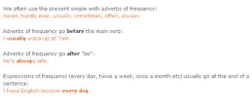 1º complete the sentences with the words and expressions below. English Exercises Adverbs And Expressions Of Frequency