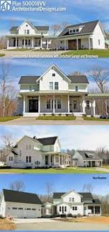 Plan 500018vv Quintessential American Farmhouse With Detached Garage And Breezeway Farmhouse Architecture Farmhouse Plans American Farmhouse