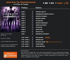 To find all the latest cheats, guides, hints and tips, visit cheatcodes.com first! Saints Row The Third Remastered Trainer Fling Trainer Pc Game Cheats And Mods