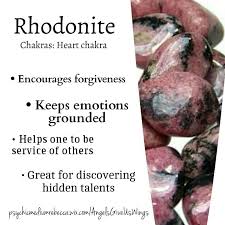 Rhodonite Crystal Meaning Crystals And Gemstones Crystals Crystal Healing Stones