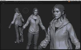 Clementine Digital Sculpture 3d Character Zbrush