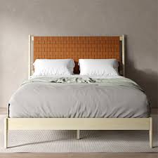 Ethan Queen Woven Leather Bed