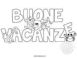 Buone Vacanze Scritta Con Disegni Da Colorare Tuttodisegnicom