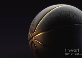 Step up your game with men's basketball socks. Black And Gold Basketball Concept Digital Art By Allan Swart