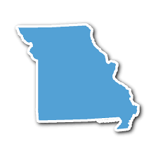 Missouri State Shape Sticker Outline Carolina Blue State Shapes Missouri State Missouri
