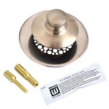 Bathtub drain stoppers home depot. Watco Universal Nufit Push Pull Tub Stopper With Grid And Silicone 2 Pin 48750 Pp Bn G 2 The Home Depot