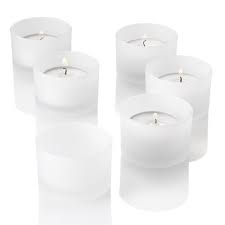 Red frosted glass round votive candle holders with white votive candles (set of 36) (red). Buy Eastland Set Of 12 Frosted Glass Tealight Candle Holders Online In Indonesia B002r0vokq